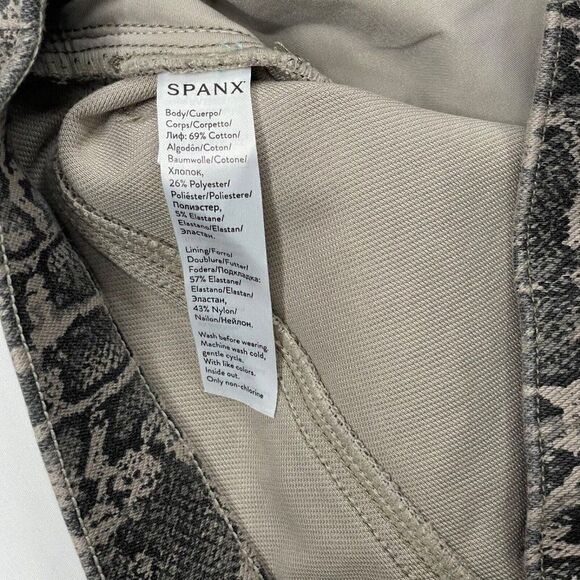Spanx Jean-ish Ankle Legging Taupe Snakeskin - Picture 6 of 13